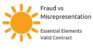 Fraud vs Misrepresentation  Other Essential Elements of a Valid Contract  CA CPT  CS amp CMA [upl. by Chace398]