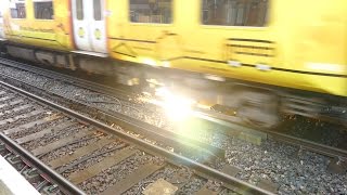 Merseyrail 507 009 making arcs at Birkdale station [upl. by Micro]